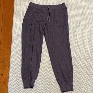 Splendid Lavender Thermal Waffle Joggers